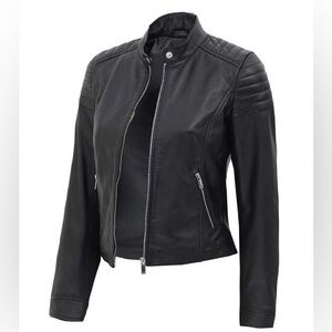 Women's Black Leather Jacket